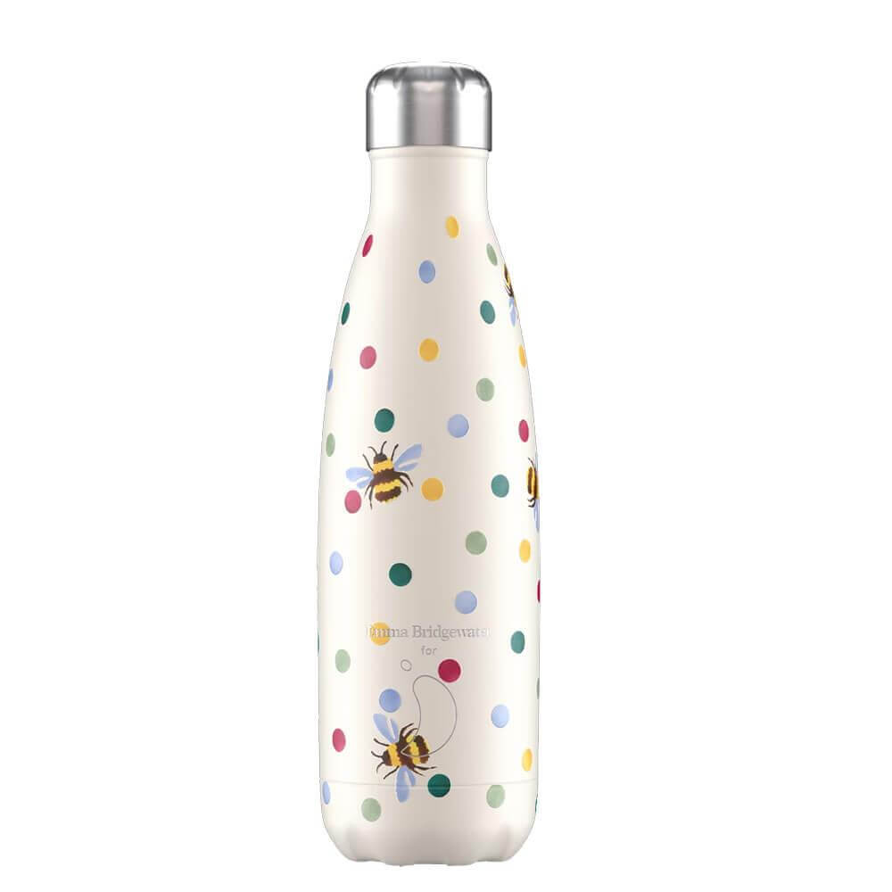 Chilly?s Emma Bridgewater Polka Dot and Bees 500ml Bottle